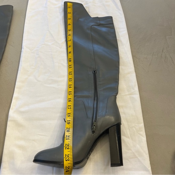 VINCE Dempsey Over the Knee Block Heel Boots Grey 7.5 - Picture 12 of 15
